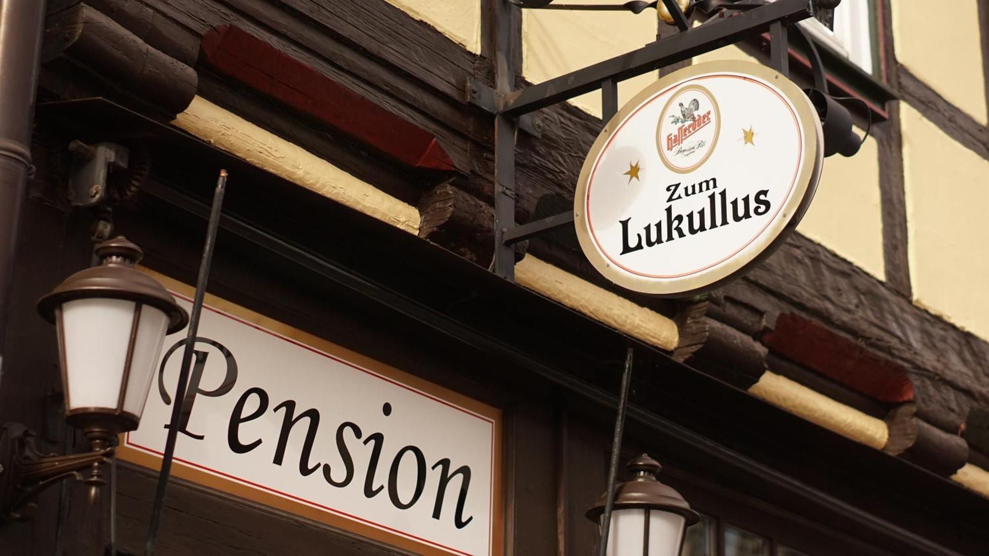 Pension Zum Lukullus Wernigerode Exteriör bild